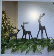 *West Elm/Pottery Barn Reindeer Dark Bronze - Rough Cast 19.75" h LARGE - NIB