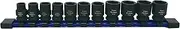 Astro Tools 78311 11-Piece 3/8" Drive 1/2 Size Socket Set - 9.5-19.5mm for Undersized, Swollen or Damaged Hardware