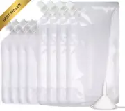 Alcohol Pouches for Liquor, Reusable Concealable Travel Drink Flasks, 8oz & 16oz