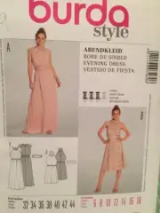 Burda Sewing Pattern 7260 Ladies Misses Evening Dress Size 6-18 Uncut