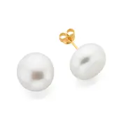 9ct Gold Cultured Freshwater Pearl Stud Earrings