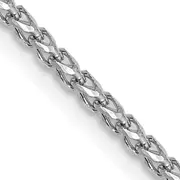 24 Inch 14K White Gold 1.4mm D/C Open Franco Chain