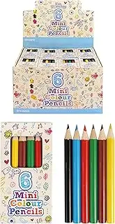 6 (Six) x Pack of 6 Mini Colouring Pencils