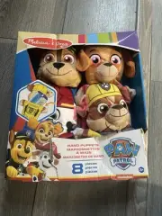 Melissa & Doug Paw Patrol Hand Puppets & 4 Cards Skye Chase Rubble Marshall New