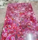 Luxury Pink Agate Dining & Kitchen Table Top Handmade Semi Precious Stone Decors