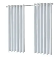 Blackout Eyelet Curtain Drape Room Darkening 160cm&230cmDrop 1 Panel Offwhite