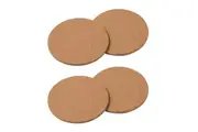 4pc Cuisena Round 18cm Cork Trivets Set Heat-Resistant Table Protector Mat Brown