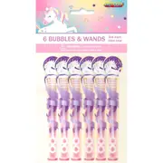 Purple Unicorn Bubbles & Wands 6pk