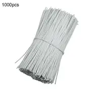 1000Pcs Plant Ties Flexible Releasable Plastic Waterproof Flower Wires for Garden white 20cm