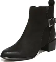 [Vionic] Women's Perry Sienna Leather Ankle Boot- Supportive Waterproof Short Boots That Include Three-Zone Comfort with Orthotic Insole Arch Support, Medium Fit Sizes 5-11