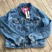 River Island Throwback Denim Jacket Size 12 NWT