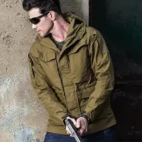 在飛比找momo購物網優惠-【巴黎精品】戰術外套軍事夾克(迷彩衝鋒衣中長款機能男外套5色