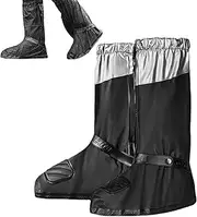 5 x Waterproof Shoe Covers, Reusable Snow Boots with Reflector, Non-Slip Gear Shoes Zippers for Men Women Rain Covers for Gardening
