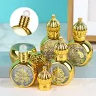 10ml Portable Essential Oil Roller Bottle Gold Crown Shape Perfume Bottles