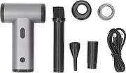 Electric Air Duster Handheld Cordless Blower Powerful Cleaning Efficient Fast Charge for Computers Pet House Gray