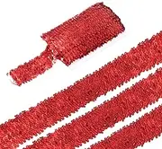 uxcell 5 Yards 1.9 Inch Elastic Sequins Trim Flat Sequin Strip Paillette Fabric Ribbon for Crafts DIY Fringe Sewing Costume Dress, Red