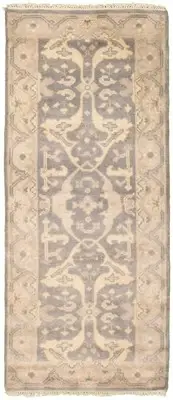 Traditional Hand Knotted Area Rug 2'7" x 6'3" Wool Carpet