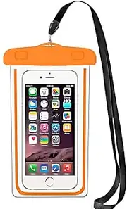 iBarbe 4-Pack Universal Waterproof Case,IPX8 Waterproof Phone Pouch - Underwater Cellphone Dry Bag Compatible with iPhone 11 PRO MAX X Xs Max/XR/X/8/8P/7/7P.Galaxy S10 10e up to 6.5" -Orange