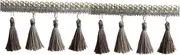 Lilihuimaoyi Craft Accessories with Long Fringe, Polyester Lace Trim for Home Decoration, Brown, as described