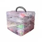 18 Grids Jewelry Bead Storage Container 3-layers Crafts Tool Case For DIY