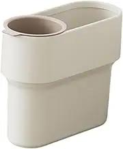 Ronyme Space Saving Trash Can with Detachable Mini Cup for Table and Restroom Use, White, as described
