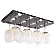 Wine Glass Holder Under Shelf or Cabinet, Stainless Steel 16.5 Inch Stemware ...