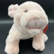 Russ Berrie Puppet Parade Dumpling Pig Hand Puppet Plush 12” Sound Untested