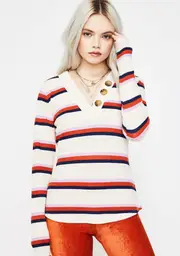 Natural Dusk To Dawn Stripe Top