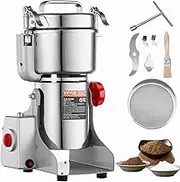 VEVOR 750g Electric Grain Mill Grinder, High Speed 2000W Commercial Spice Grinders, Stainless Steel Pulverizer Powder Machine, for Dry Grains Spices Cereals Coffee Corn Pepper, Swing Type