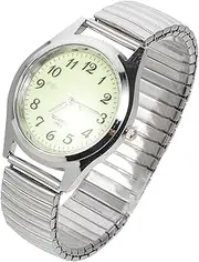 [Gatuida] Couple Watch for Men: Casual Silver Watch, Fashion Business Easy to Read Dress Watch Luminous Day Date Analog Wrist Watches
