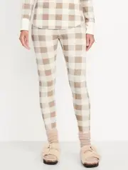 Old Navy Women's High-Waisted Waffle Pajama Leggings Buffalo Plaid Size 3X Plus
