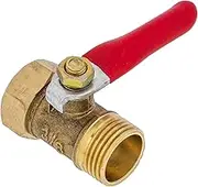 3/8" BSP Male to 3/8" BSP Female Fitting Brass Inline Ball Valve with Lever Handle - Flow Control Durable Shut Off Valve for Low Pressure Water Air Gas Fuel Line Tap Irrigation Applications