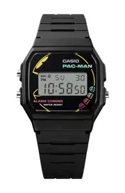 Casio Digital PAC-MAN Collaboration Alarm Chrono Quartz F-91WPC-1A Unisex Watch