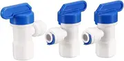 sourcingmap Tank Ball Valve G 1/4 X 1/4-inch Tube 3pcs for RO Water Reverse Osmosis Filter System