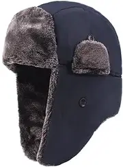 KJIASDFE Snow Cap Men's Cap Winter Hat Thicken Plus Velvet Ear Cap Cycling Windshield Men's Hat,White-Style
