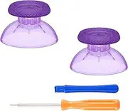 eXtremeRate Clear Atomic Purple Custom Joystick for PS5 Controller, for PS5 Controller Analog Stick, Custom DIY Replacement Thumbsticks for PS4 All Model Controller