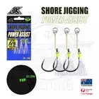Slow Jigging Assist Hooks 3 Mustad 4X Strong Fishing Hooks
