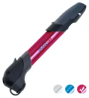 EyezOff GP96 Alloy Mini Bike Pump (Black/Red Aluminium) w/ mounting bracket