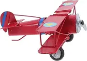 Yardenfun Realistic Iron Airplane Model Metal Toy Plane Vintage Decor Home Ornament Birthday