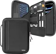 tomtoc Tablet Portfolio Case for 11-inch iPad Air M3 2025, iPad Pro M4 & iPad Air M2 2024, iPad Pro M2&M1, 11-in iPad A16 & 10.9-in iPad 10th, Carrying Bag with Accessories Compartment