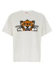 [Kenzo] Kenzo-Happy Kenzo T Shirt Bianco-Uomo M