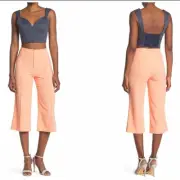 Alice + Olivia Dylan high rise wide leg peach pants size 10