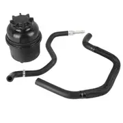 Car Power Steering Fluid Reservoir Tank and Power Steering Hose Compatible for E30 E46 E36 323I 325 Black