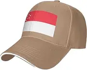 [SSIULUS] Singapore Flag Casquette Cap Hats,Trucker,Baseball Cap with Snapback,Perfect for Summer,Golf