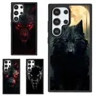 For Samsung Galaxy Z Fold Flip 3 4 5 6 Dark wolf howled forest Lightweight Cover