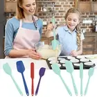 4 Pcs Silicone Spatula Set Heat Resistant Kitchen Spatula Set Versatile leIQK