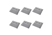 6x Davis & Waddell Nori Porcelain Divided Bento Platter Large 30x24cm Light Grey