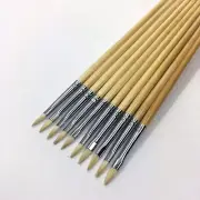 Filbert Artist Paint Brushes Set 100Pc #1 Pure Hog Bristle For Oil Acrylic Paint