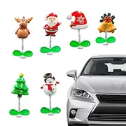 Christmas Car Ornaments for Dashboard | 6X Cute Truck Waving Elk Center Console Resin Ornaments,Car Center Console Decor for Truck, SUV, RV, Convertible Car