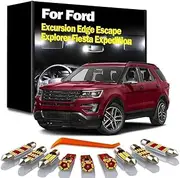 LED Interior Reading Dome Courtesy Light Kit, For Ford Excursion Edge Escape Explorer Fiesta Expedition Car Number Plate Bulbs